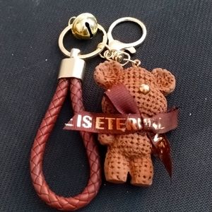 Charming Cartoon Teddy Bear 🧸 Keychain for Handbag BRAND NEW.